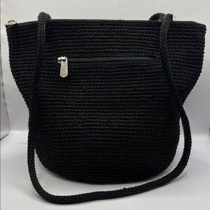The sak black crochet bag